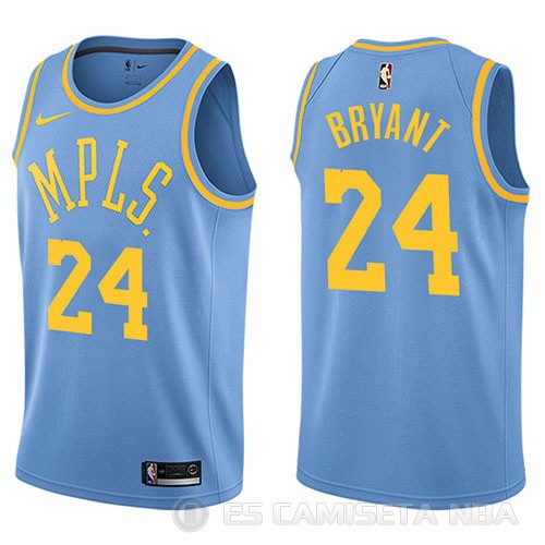 Camiseta Kobe Bryant #24 Los Angeles Lakers Classic 17-18 Azul - Haga un click en la imagen para cerrar